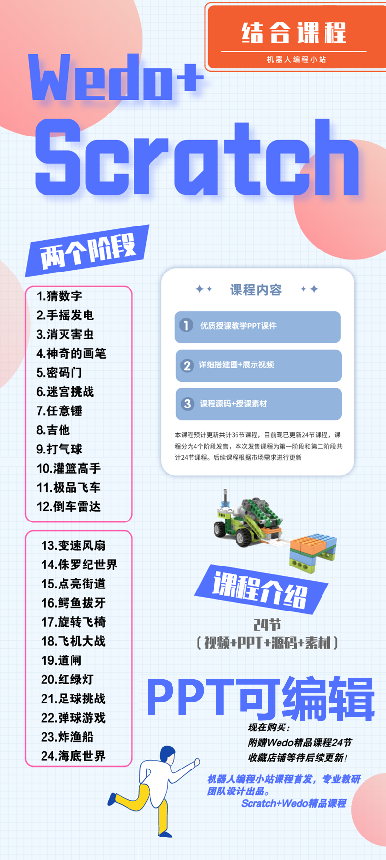 scratch和wedo结合课程ppt课件源码扩课软硬件结合编程45300过渡
