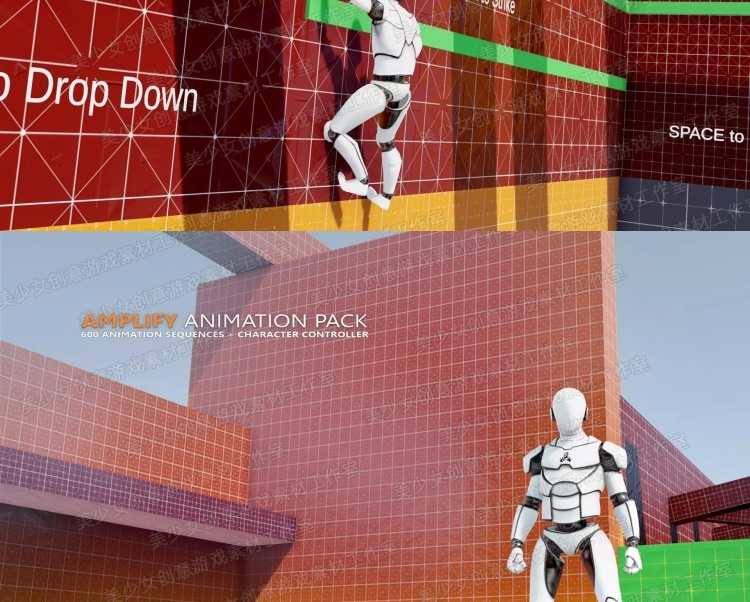 Unity3D Amplify Animation Pack Unity源码素材包第三人称动画