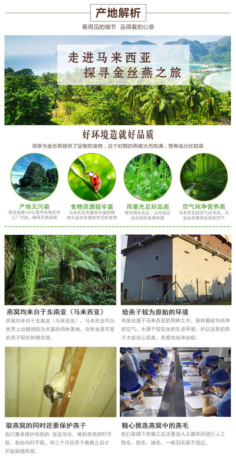 燕角100g燕窝旗舰店官方正品孕妇印尼溯源码干盏官网楼上燕条燕碎