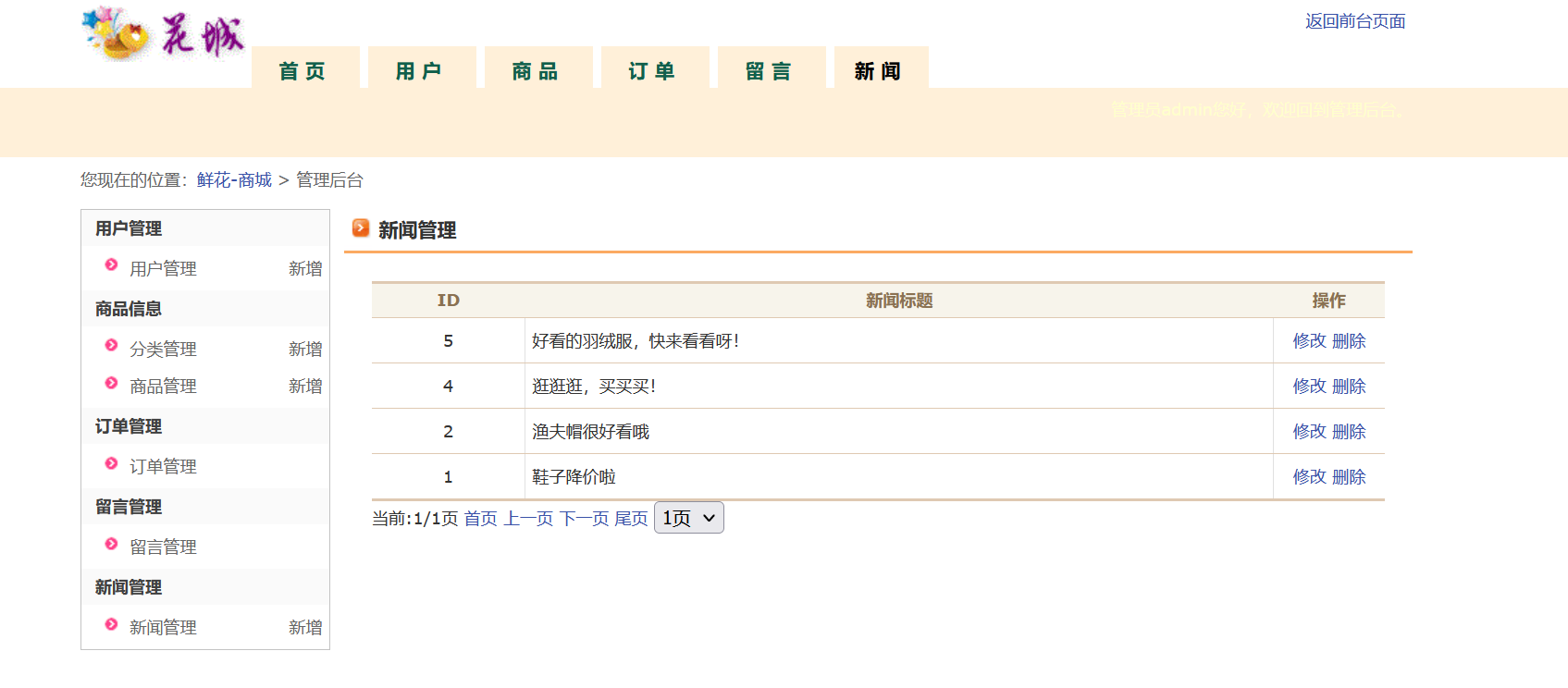 服装在线购物商城后台管理系统java商品订单信息jsp源码数据库