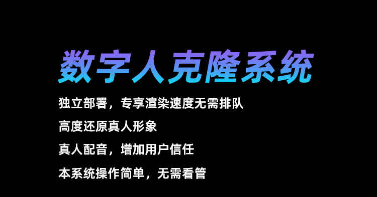 AI数字人克隆系统本地部署源码无限形象时长独享对口型体验套餐