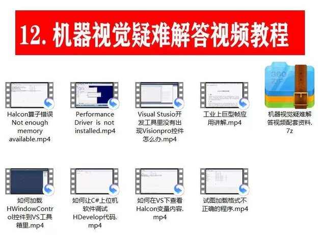 VisionPro视频教程 机器视觉 配套资料 实例源码零基础入门到精通