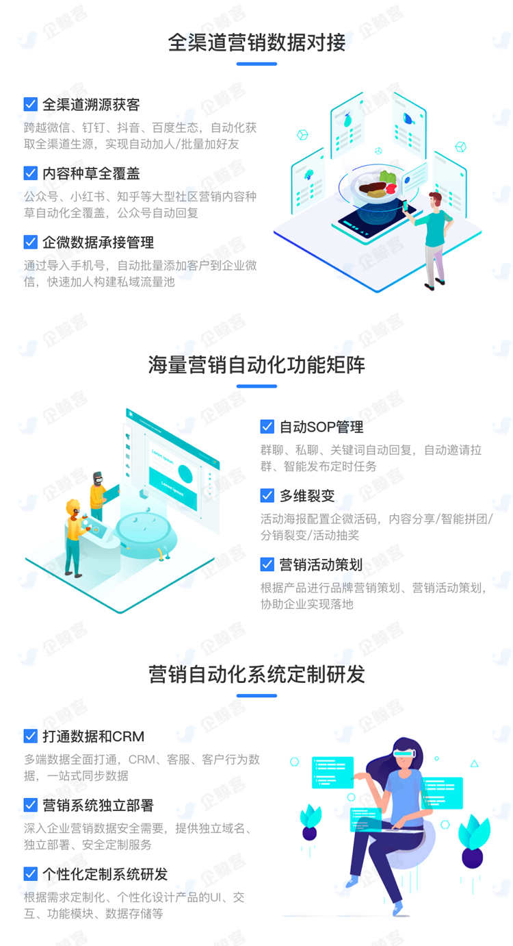 企业微信SCRM管理系统源码OEM贴牌代理员工聊天会话存客户管理