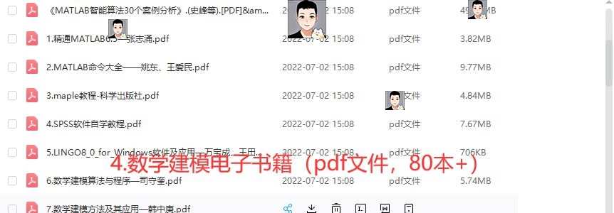 数学建模资料1992-2022国赛赛题获奖论文模型算法MATLAB源码软件