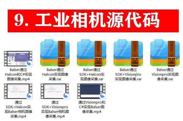 VisionPro视频教程 机器视觉 配套资料 实例源码零基础入门到精通