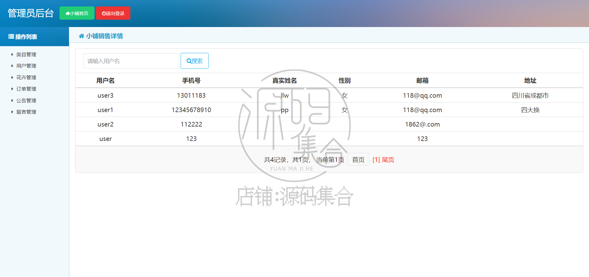 SSM项目JAVA网上购物鲜花店销售商城JavaWeb管理系统文档Jsp源码