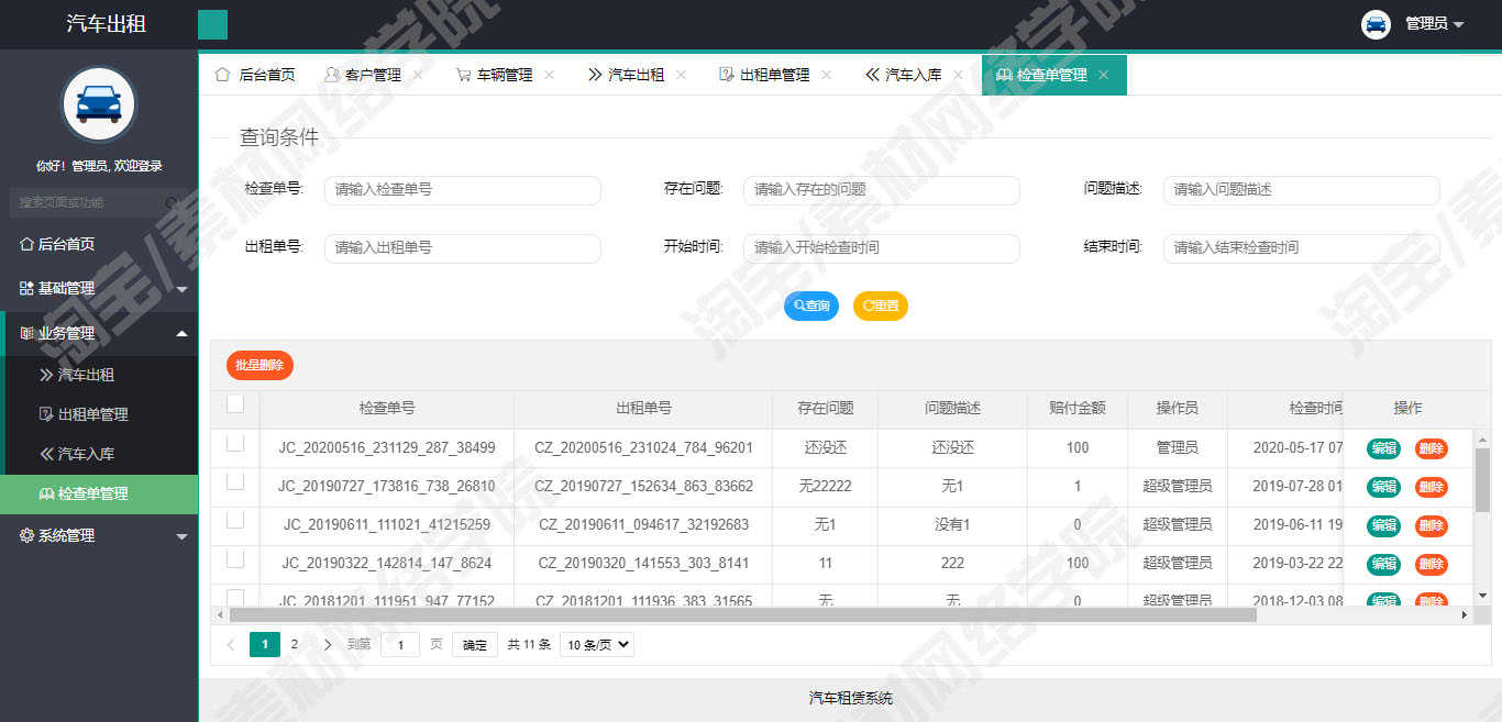 基于SSM汽车租赁后台管理系统java客户车辆出租入库jsp源码数据库