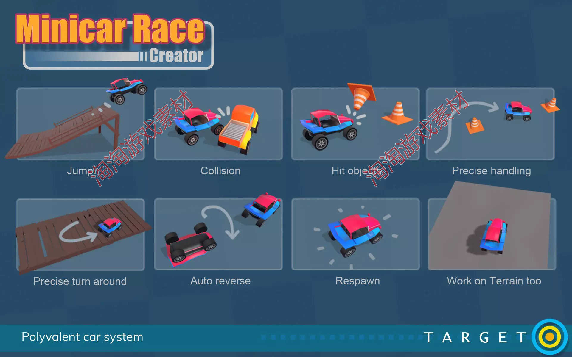 Unity3d Minicar Race Creator 1.4卡通迷你小赛车道游戏项目源码