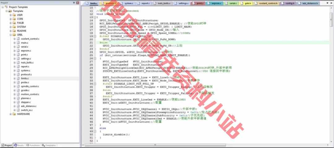 CNC雕刻机STM32F407源码详细中文注解注释参考学习资料纯代码
