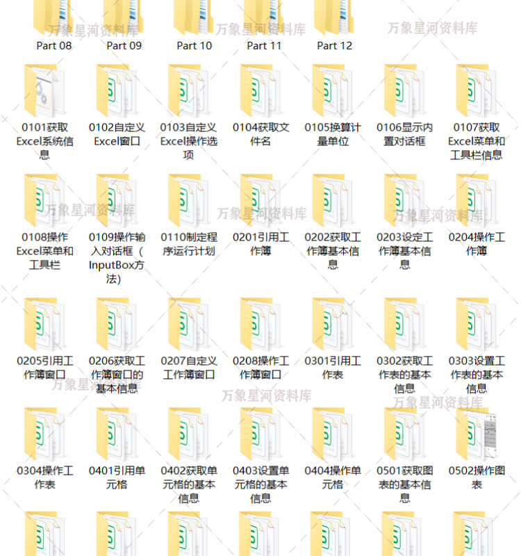 Excel VBA宏编程实例xlsm源码经典范例应用技巧自学提升操作图表