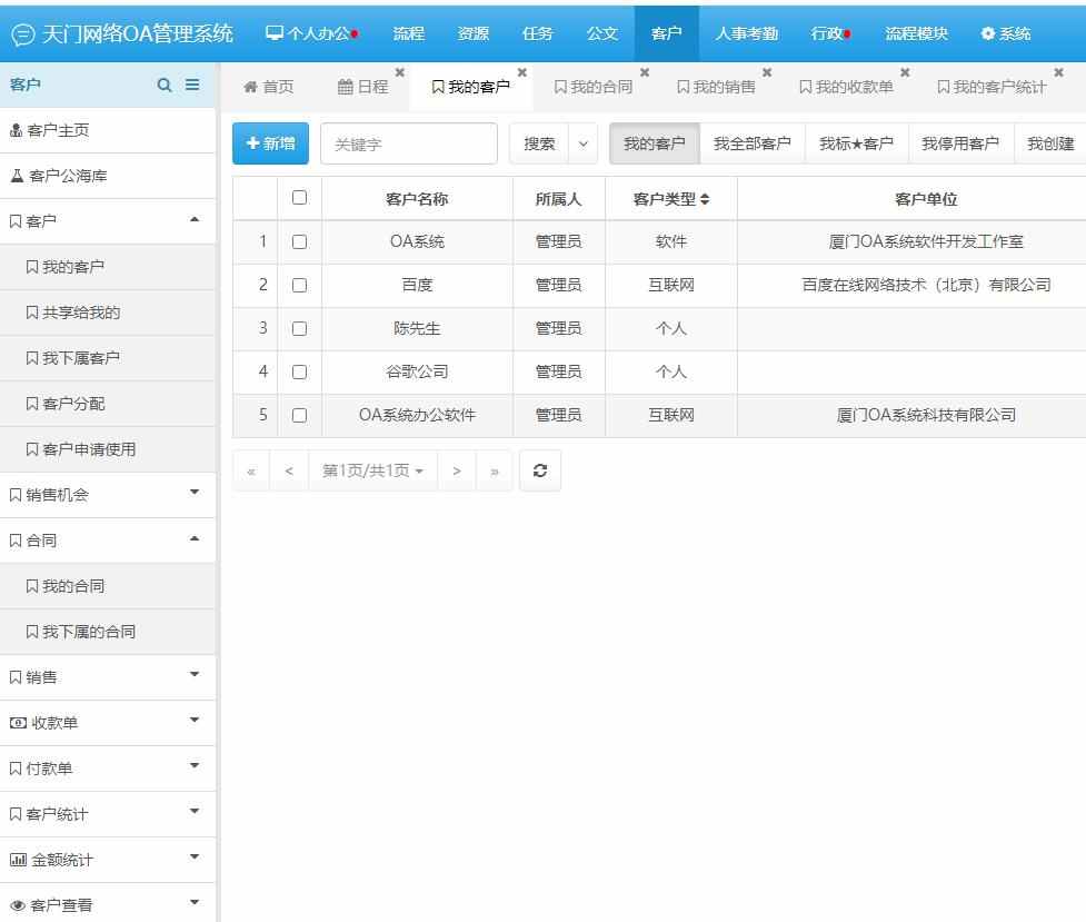 CRM客户关系管理系统|订单合同会员系统|ERP|OA办公软件PHP源码全