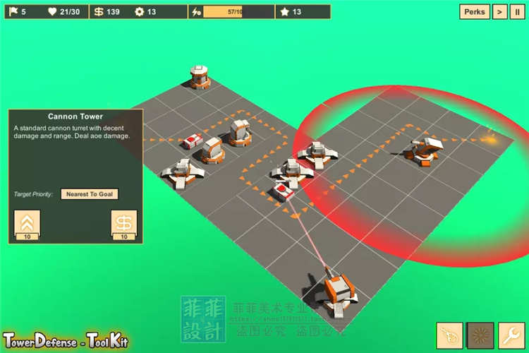 Unity Tower Defense Toolkit 4 (TDTK-4) 4.1.1塔防游戏项目源码