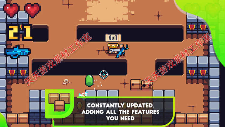 Unity3D源码 Pixel TopDown Shooter Engine 2D射击游戏开发模板