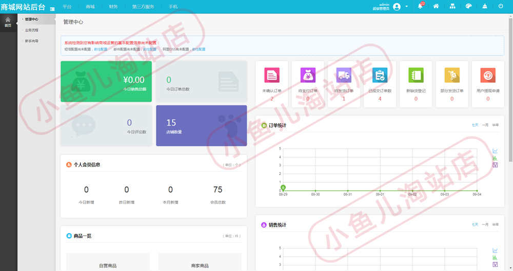 Ecshop多商户入驻商城源码手机商城网站模板电商搭建php商城系统