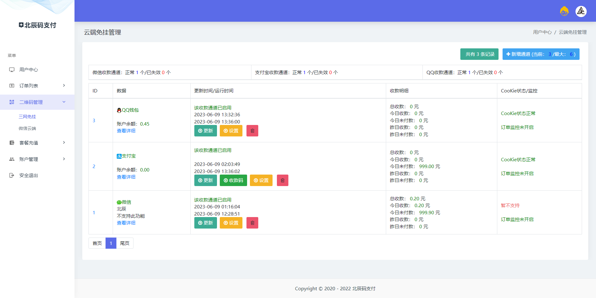三网免挂码支付系统源码/支付宝微信QQ免签/二维码收款免签支付