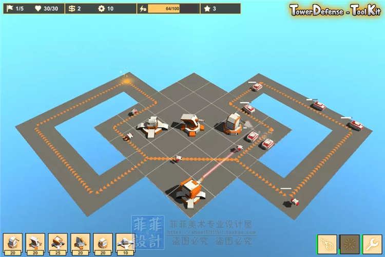 Unity Tower Defense Toolkit 4 (TDTK-4) 4.1.1塔防游戏项目源码