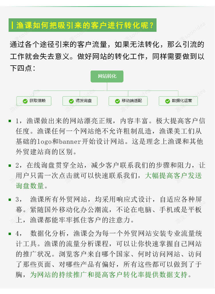 渔课外贸网站建设中英文双语网站制作建站套餐外贸模板SEO自适应