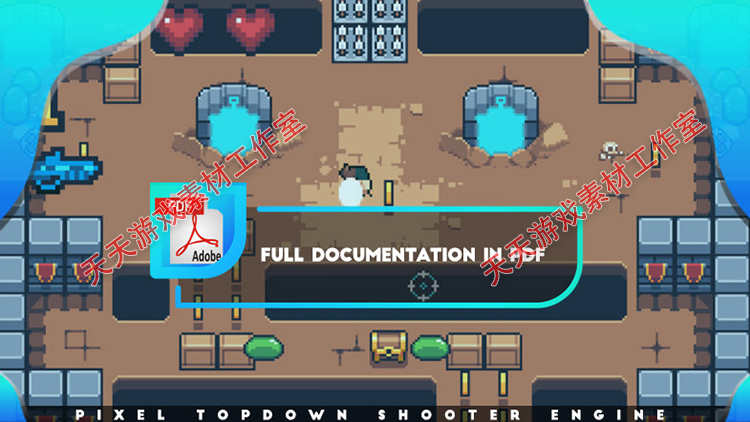 Unity3D源码 Pixel TopDown Shooter Engine 2D射击游戏开发模板