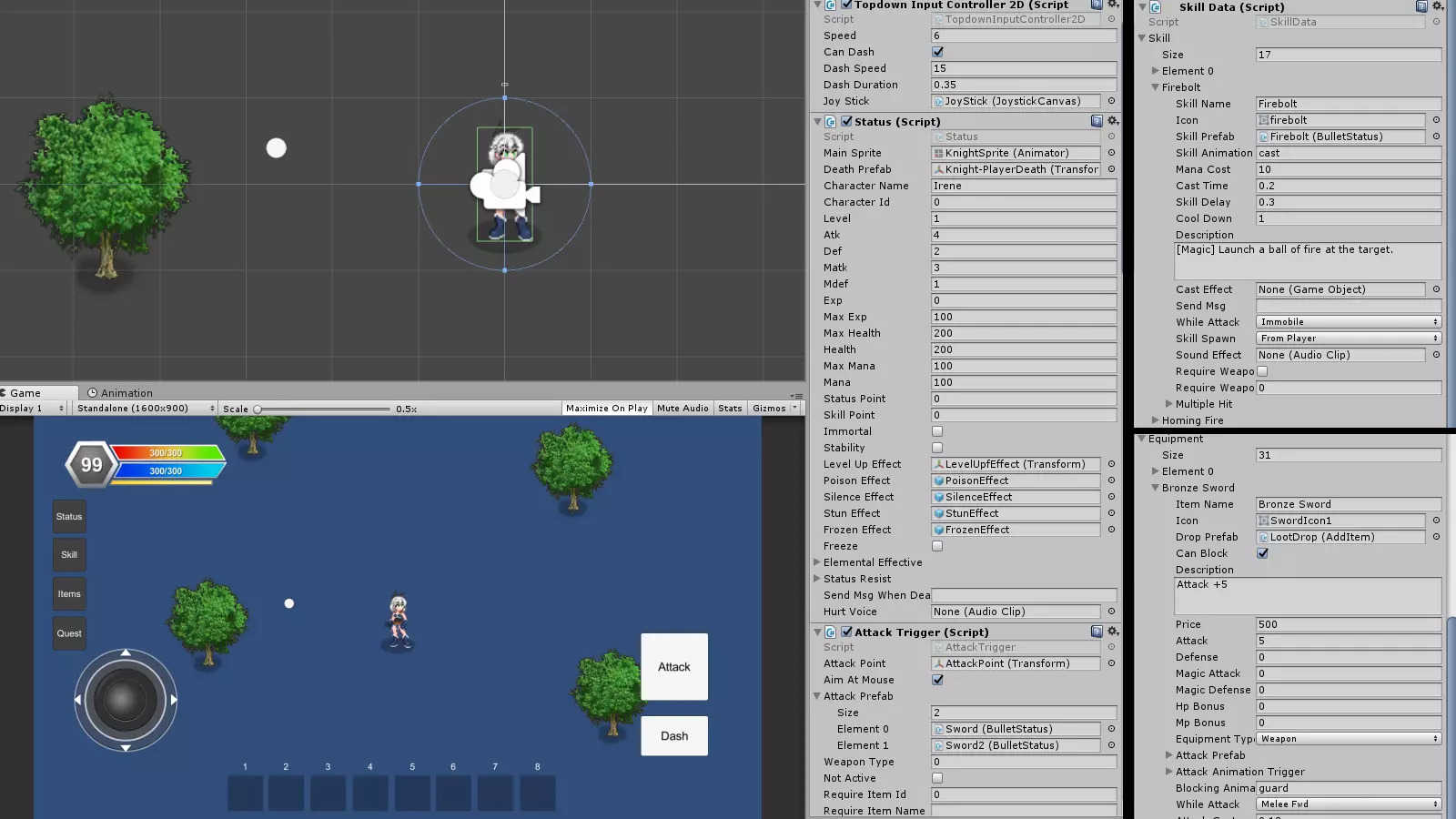 Unity 2D Action-RPG Kit 1.0 包更新 RPG游戏源码模版
