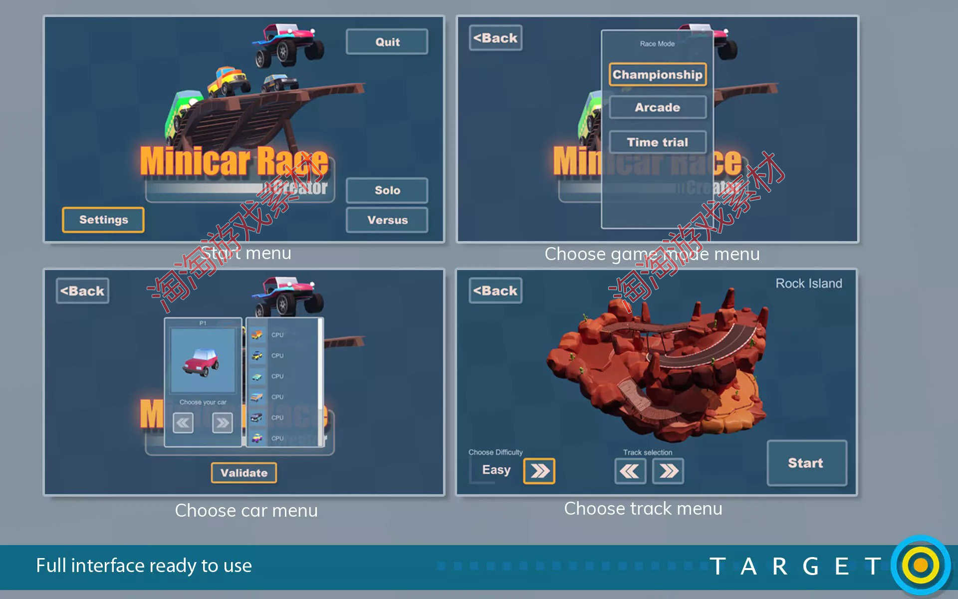 Unity3d Minicar Race Creator 1.4卡通迷你小赛车道游戏项目源码