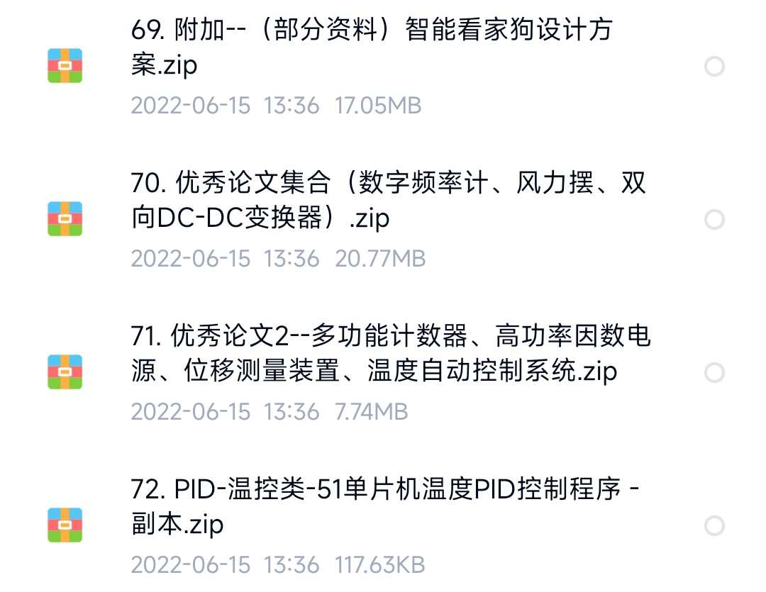 PID控制算法卡尔曼滤波源码实例小车电机温控飞行项目设计资料