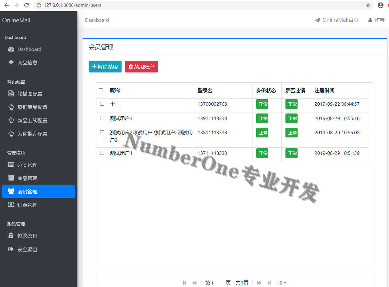 SpringBoot网上商城项目后台管理系统源码javaweb实战带前台学生