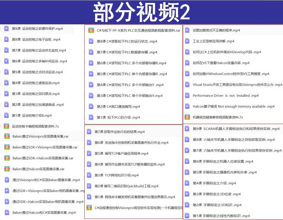 康耐视VisionPro视频教程+配套实例源码 免费更新 包学会