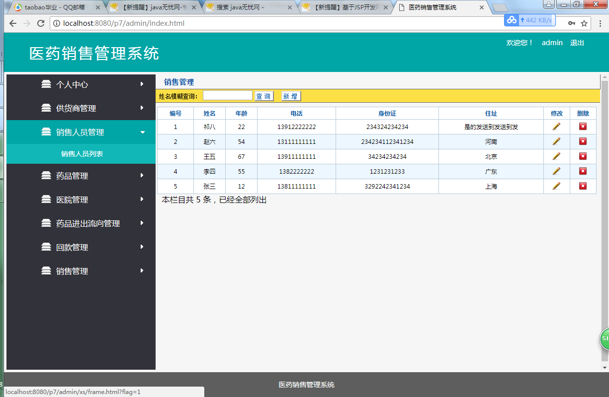 java ssm 药店管理系统源代码jsp项目设计源码文档mysql