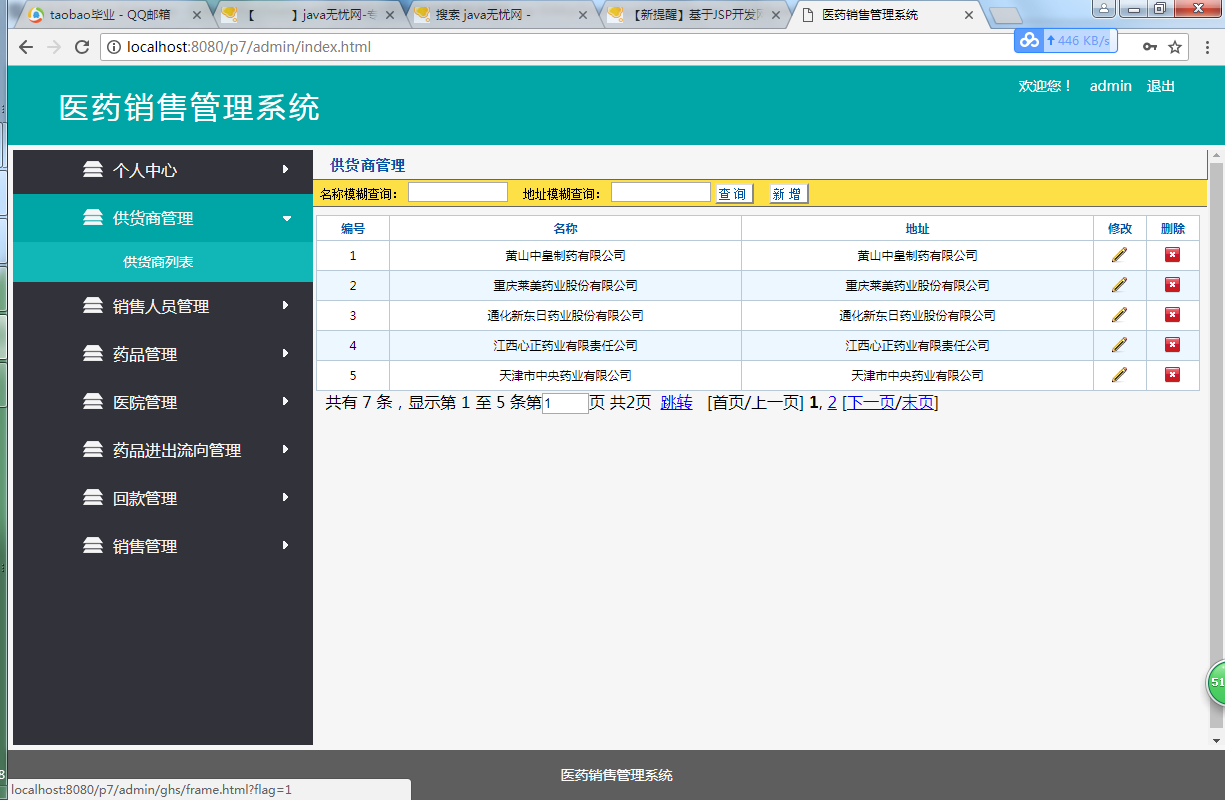 java ssm 药店管理系统源代码jsp项目设计源码文档mysql