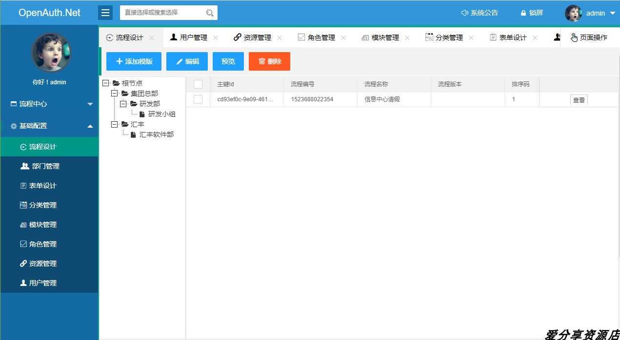 ASP.NET MVC + Layui 快速后台开发框架源码/C#工作流系统源码