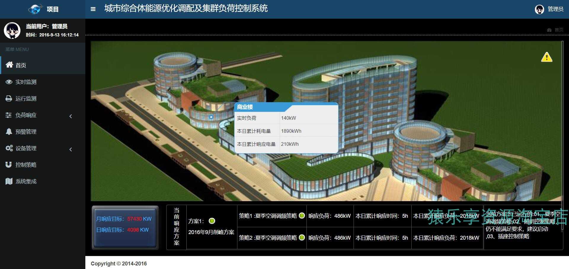 能源设备管理系统前端html静态页面源码工业监控web后台管理模板