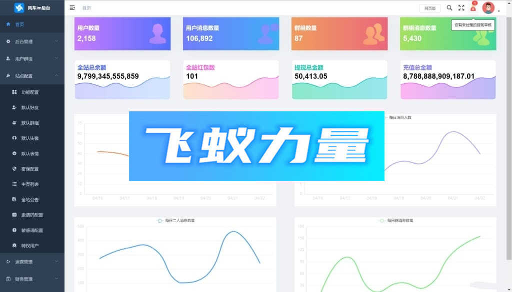 风车im即时通讯源码支持打包app/H5/php源码
