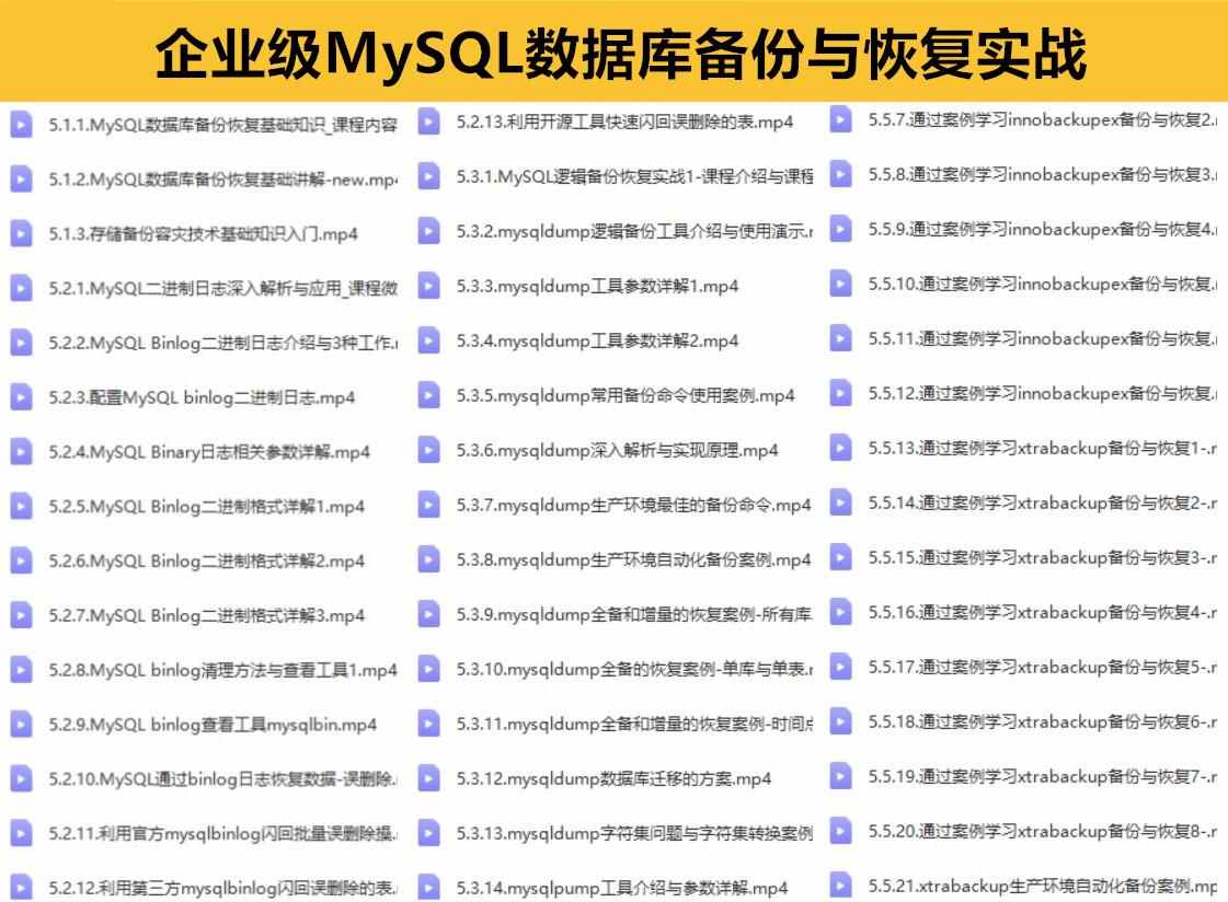 MySQL8.0基础自学全套视频教程sql高级索引优化底层原理源码分析