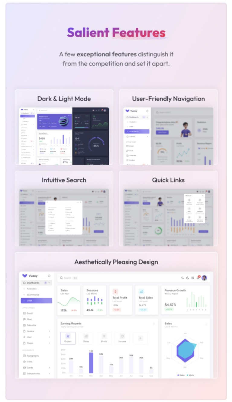 Vuexy合集 Vue3+React+Angular+HTML+Laravel 后台管理模板源码