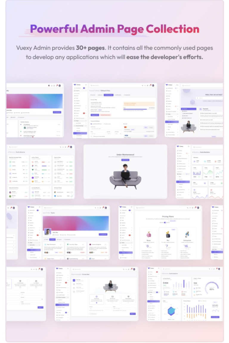 Vuexy合集 Vue3+React+Angular+HTML+Laravel 后台管理模板源码