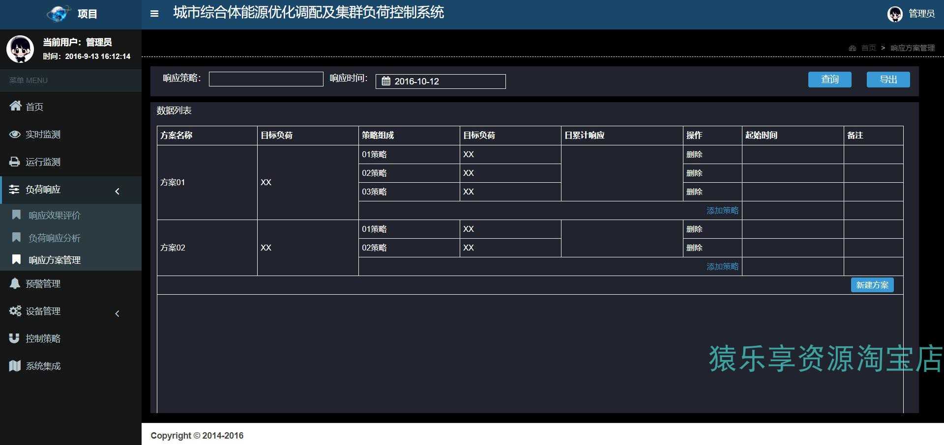 能源设备管理系统前端html静态页面源码工业监控web后台管理模板