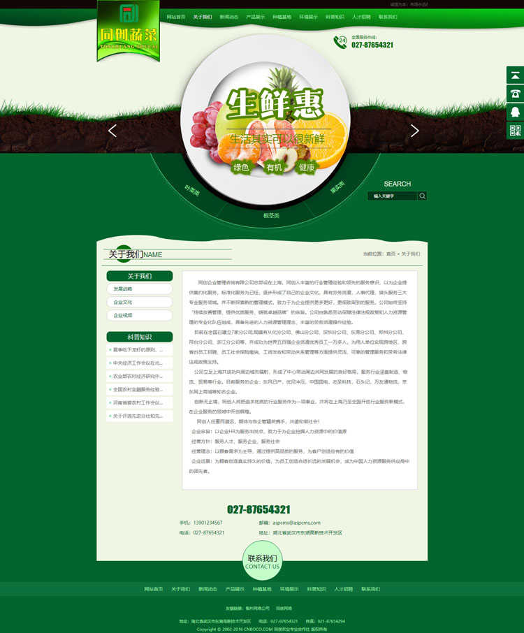 促销农产品蔬菜网站源码程序 ASP水果网站程序模板带手机网站