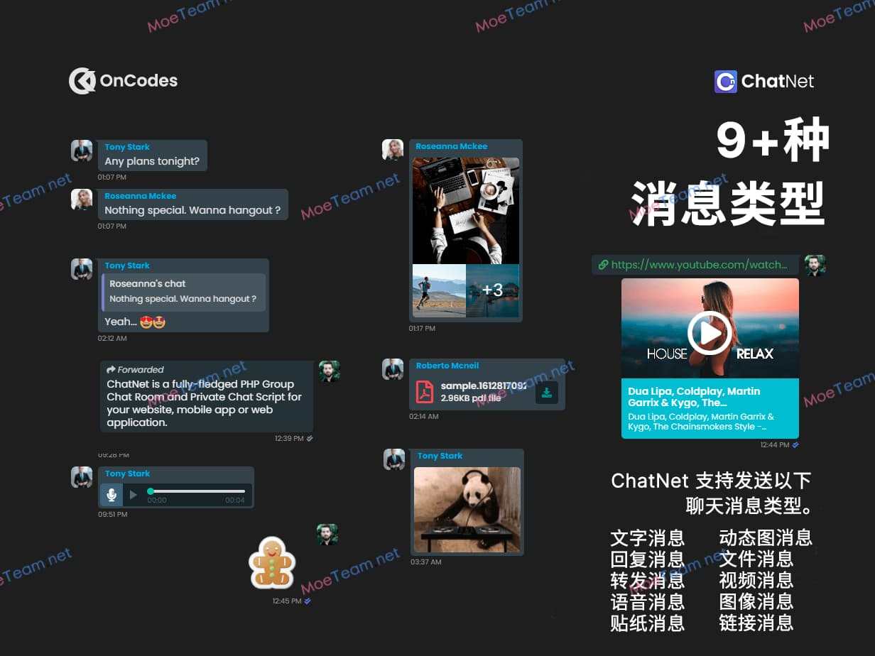 ChatNet v1.9 汉化版 - PHP 在线聊天室和私人聊天程序源码