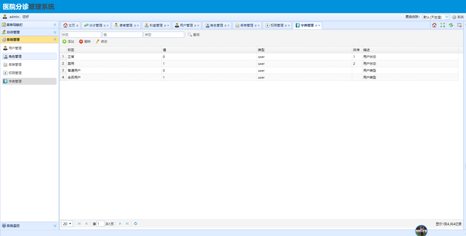java简单的医院分诊管理系统源代码 jsp系统项目设计源码