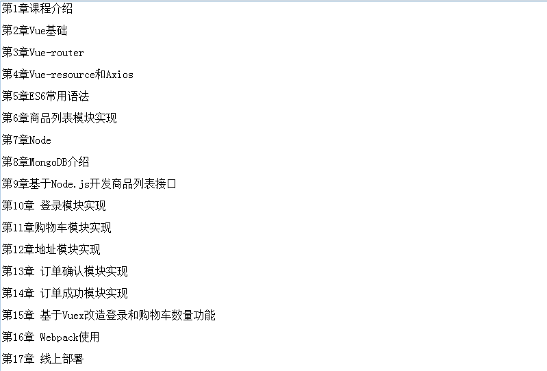 vue.js+node.js前后端实战商城项目开发视频教程带源码