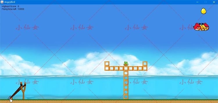 java愤怒的小鸟游戏系统源代码 javase窗体项目设计源码 文档ppt