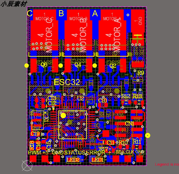 无感无刷电机设计资料 包含原理图+PCB+源码+STM32F103C8T6