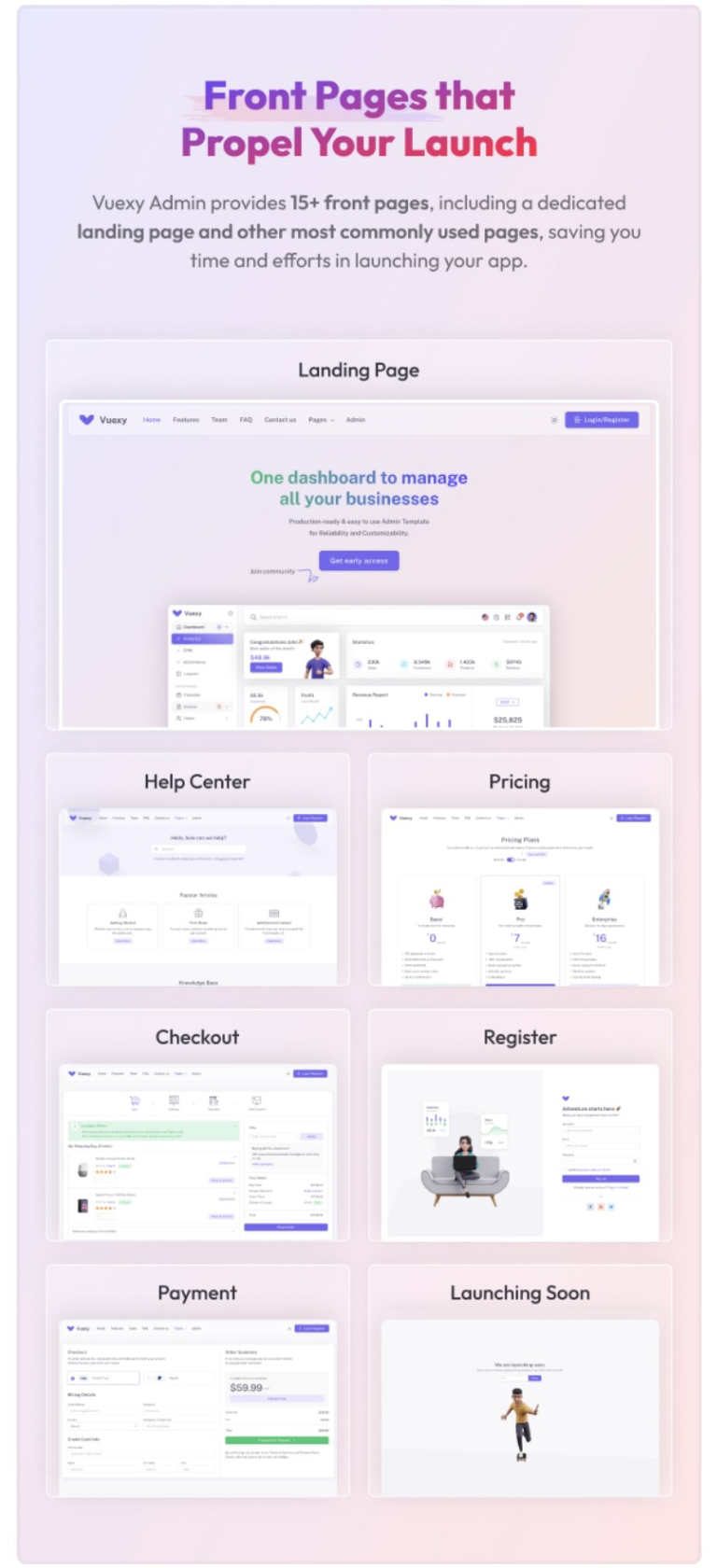 Vuexy合集 Vue3+React+Angular+HTML+Laravel 后台管理模板源码