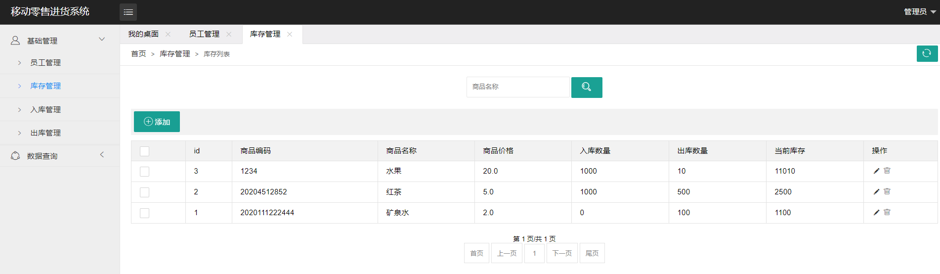 java移动零售进货系统源代码 jsp售货机系统项目设计源码带文档