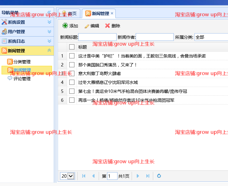 java新闻管理系统源码 ssm新闻信息管理系统源码 java项目源码