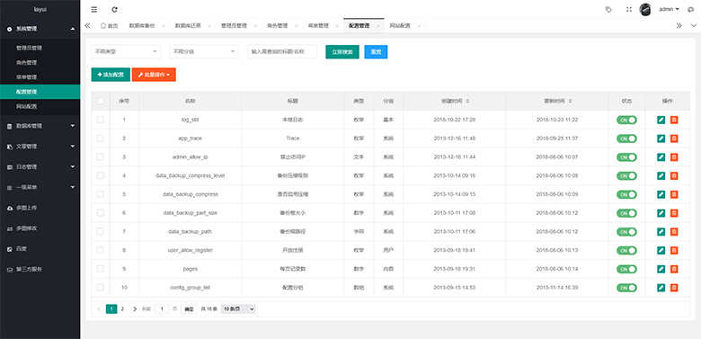 ThinkPHP5通用后台管理系统源码网站layui快速开发框架内容PHP