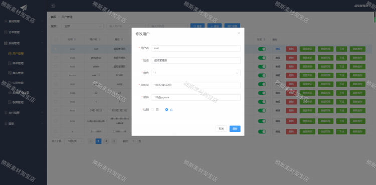 vue源码 elementui项目源码 后台管理系统源码开发框架webpack