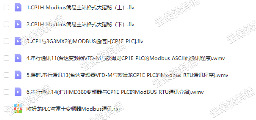 Modbus视频教程通讯通信协议源码串口开发工控零基础自学培训资料