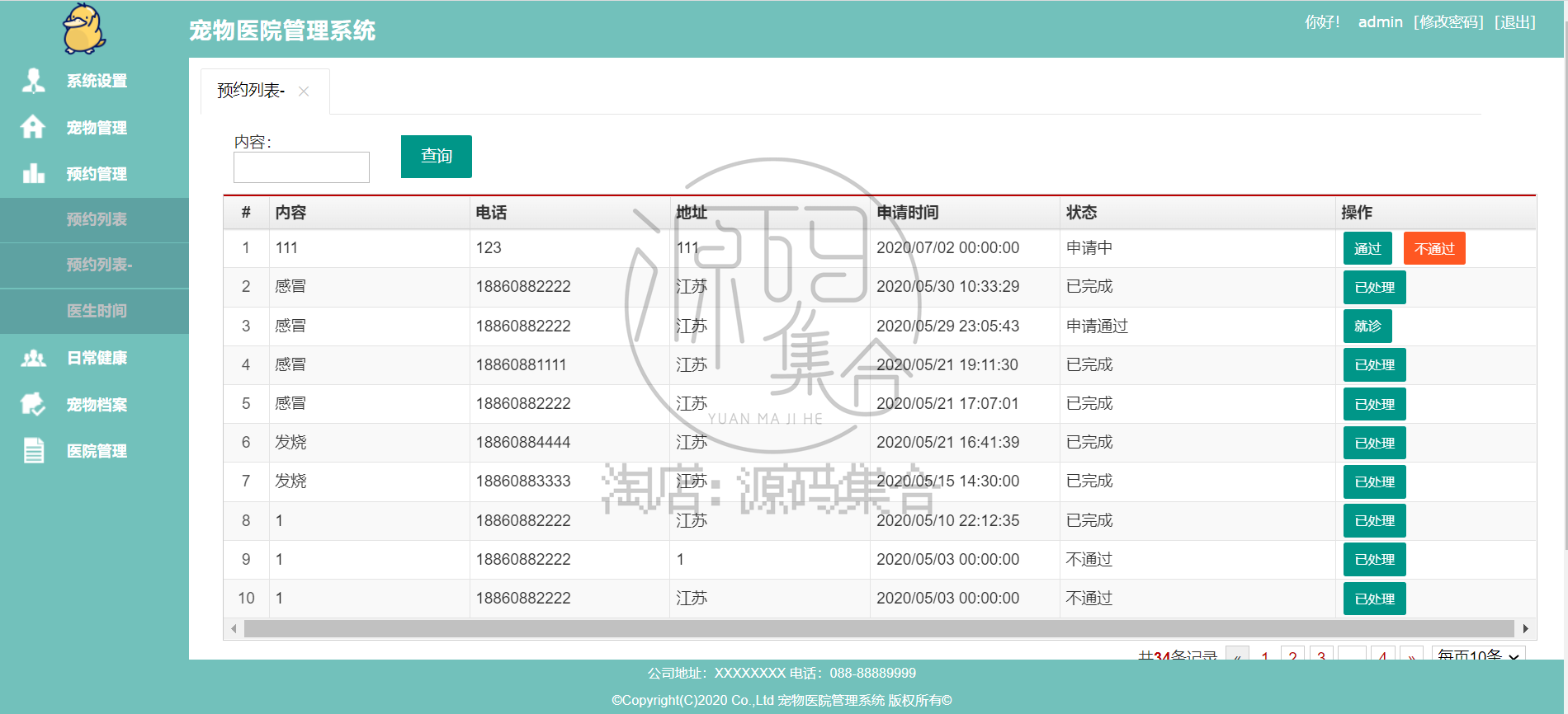 宠物医院管理系统Javaweb项目SpringBoot项目源码Java报告Mybatis
