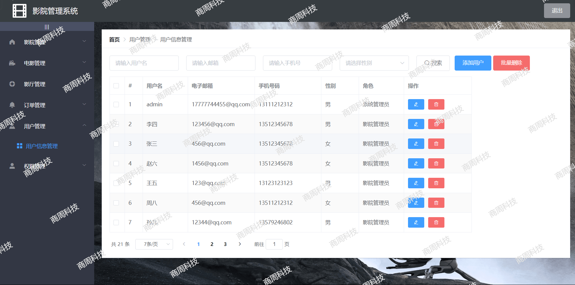 基于Springboot和Vue的电影售票管理系统源码mysql项目前后端分离